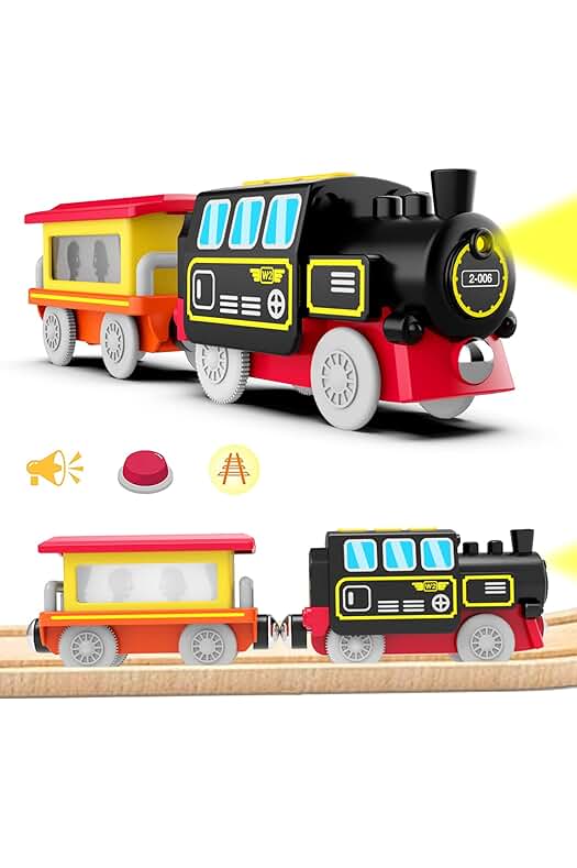 Título optimizado: Tren de Juguete Eléctrico: Divertida Locomotora de Acción con Pilas para Niños y Niñas