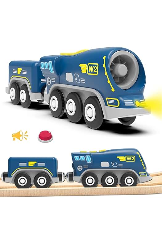 Título optimizado: Tren eléctrico de juguete educativo compatible con Thomas, Brio y Chuggington