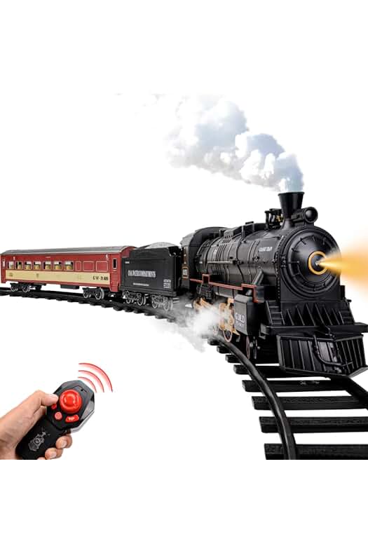 Trenes de juguete con humo y sonido, perfectos para juegos ferroviarios y regalos para niños
