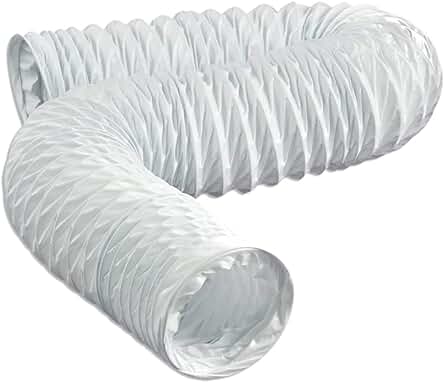 Tubo de ventilación de PVC para secadoras, 6 metros de largo y 100 mm de diámetro