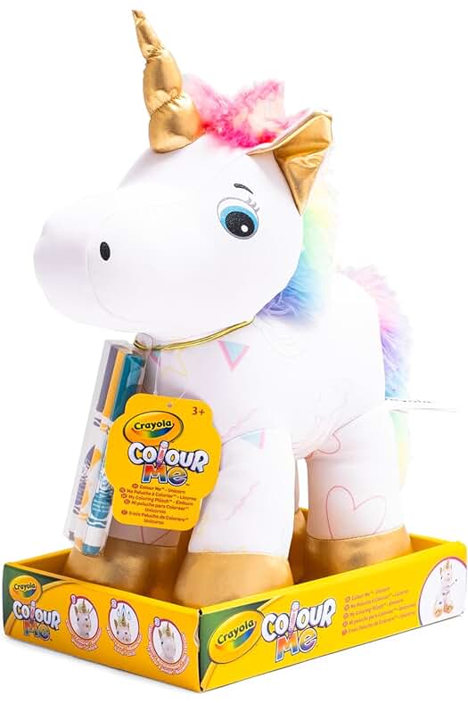 Unicornio Mágico para Colorear - Divertido Peluche con Rotuladores para Actividades Creativas Infantiles