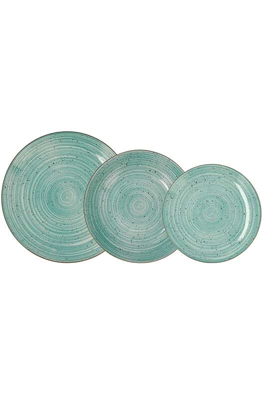 Vajilla completa de porcelana moderna para 6 personas en color único y talla estándar.