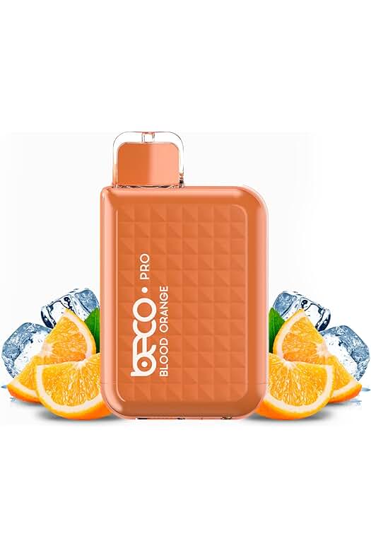 VAPTIO Pod desechable SIN NICOTINA, Beco Pro, dispositivo de vapeo con eliquid 6000 Puffs aprox, BLOOD ORANGE, 12 ml