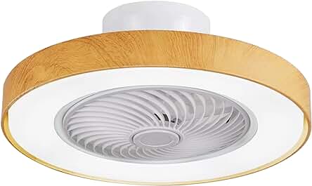 Ventilador Plafón CATHAY - Eficiente Ventilación con Luz LED y Mando a Distancia (BLANCO MADERA)