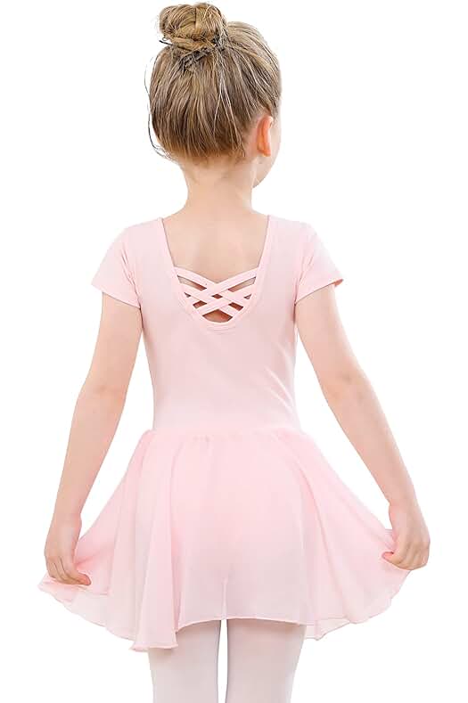 Vestido de Ballet para Niñas: Elegante Maillot de Danza con Encantadora Falda de Gasa
