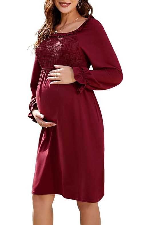 Vestido de maternidad elegante y cómodo para lucir durante todo el embarazo.
