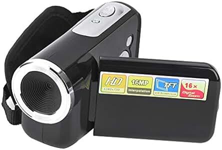 Videocámara para niños con grabación HD y pantalla LCD de 2 pulgadas.