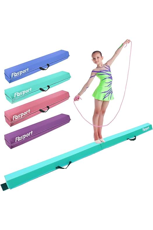 Viga de equilibrio plegable para niños y adultos, ideal para entrenamiento de gimnasia en casa.