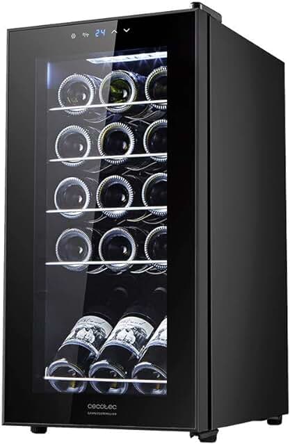 Vinoteca GrandSommelier 15000 Black Compressor: Máximo rendimiento en conservación de vinos, temperatura regulable.