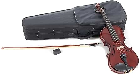 Violin Set 1/2 con accesorios de calidad y estuche práctico para transportar cómodamente.
