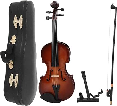 Violín en miniatura de madera de 20 cm, el regalo perfecto para los amantes de la música.