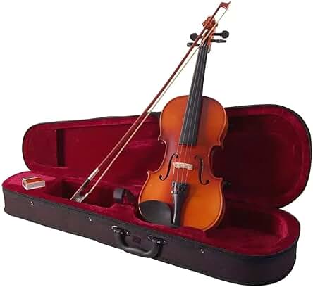 Violín para niños Arvada VIO-40 de tamaño 1/4, con estuche, arco y resina.