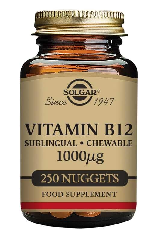 Vitamina B12 masticable de Solgar | Energía, equilibrio y reducción del cansancio | Sabor cereza natural | 250 unidades