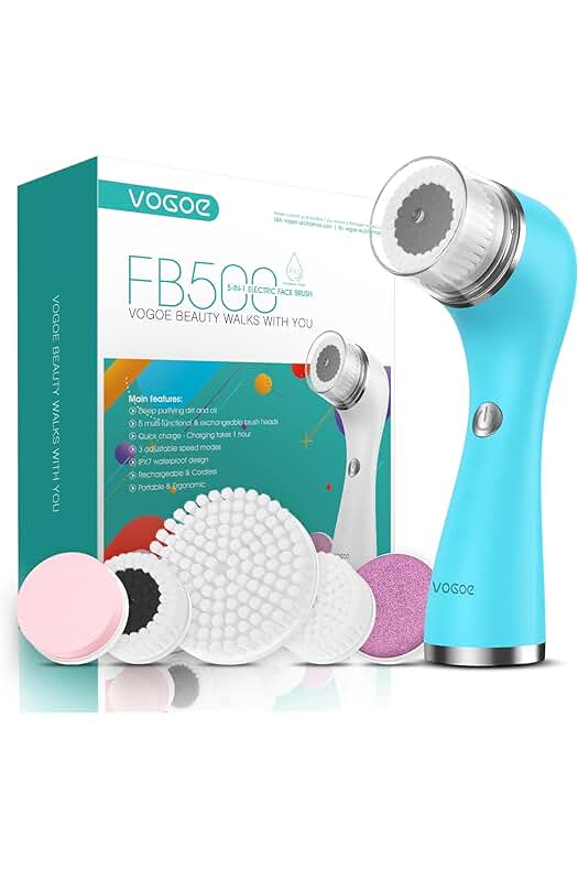 VOGOE Cepillo Facial Eléctrico: Limpieza Profunda y Exfoliación para una Piel Radiante