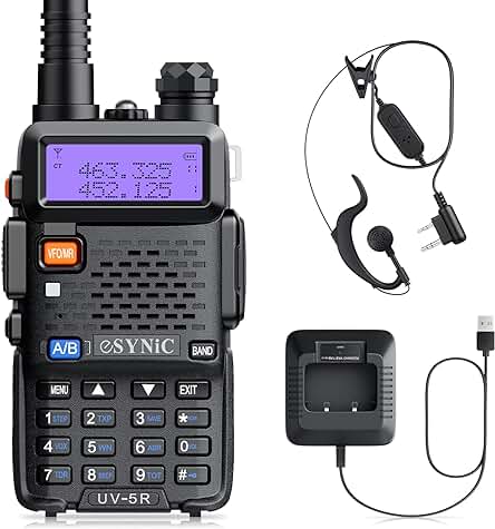 Walkie Talkie de Banda Dual con 128 Canales y Función de Alarma, Ideal para Profesionales.