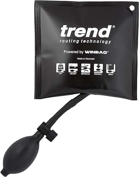 WINBAG Herramienta de Elevación de Cuña de Aire para Puertas y Ventanas, Negra - Capacidad 135kg.