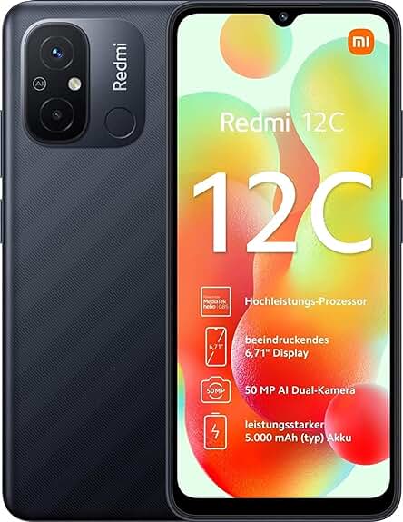 Xiaomi Redmi 12C: Potente smartphone con amplio almacenamiento y pantalla de alta definición