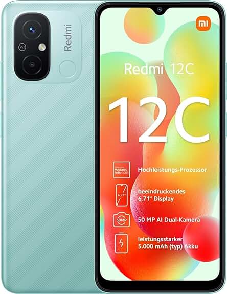 Xiaomi Redmi 12C: Potente smartphone con pantalla HD+, 4GB RAM y 128GB de almacenamiento