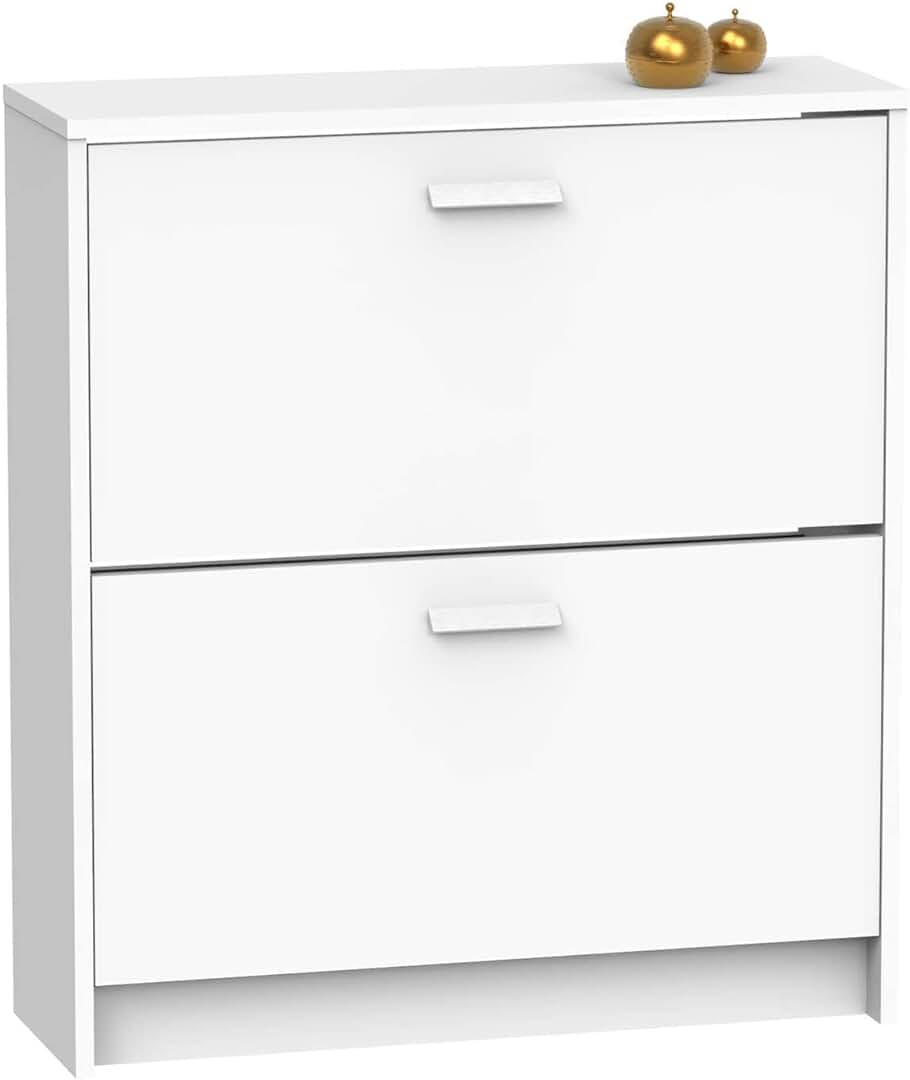 Zapatero MUEBLES PITARCH Tibet Blanco de alta calidad, 82 x 74 x 25 cm.