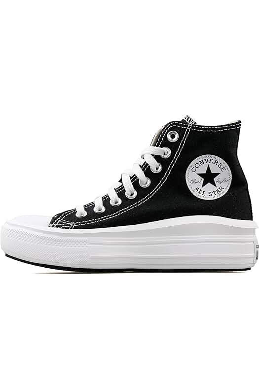 Zapatillas Converse Mujer: Estilo Plataforma en Negro/Blanco para un Look Moderno y Cómodo.